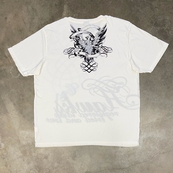 Vintage Y2K Hawk Affliction Style Skater Graphic Tee - Picture 3 of 7